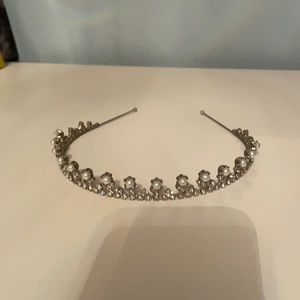 Diamond and pearl wedding tiara